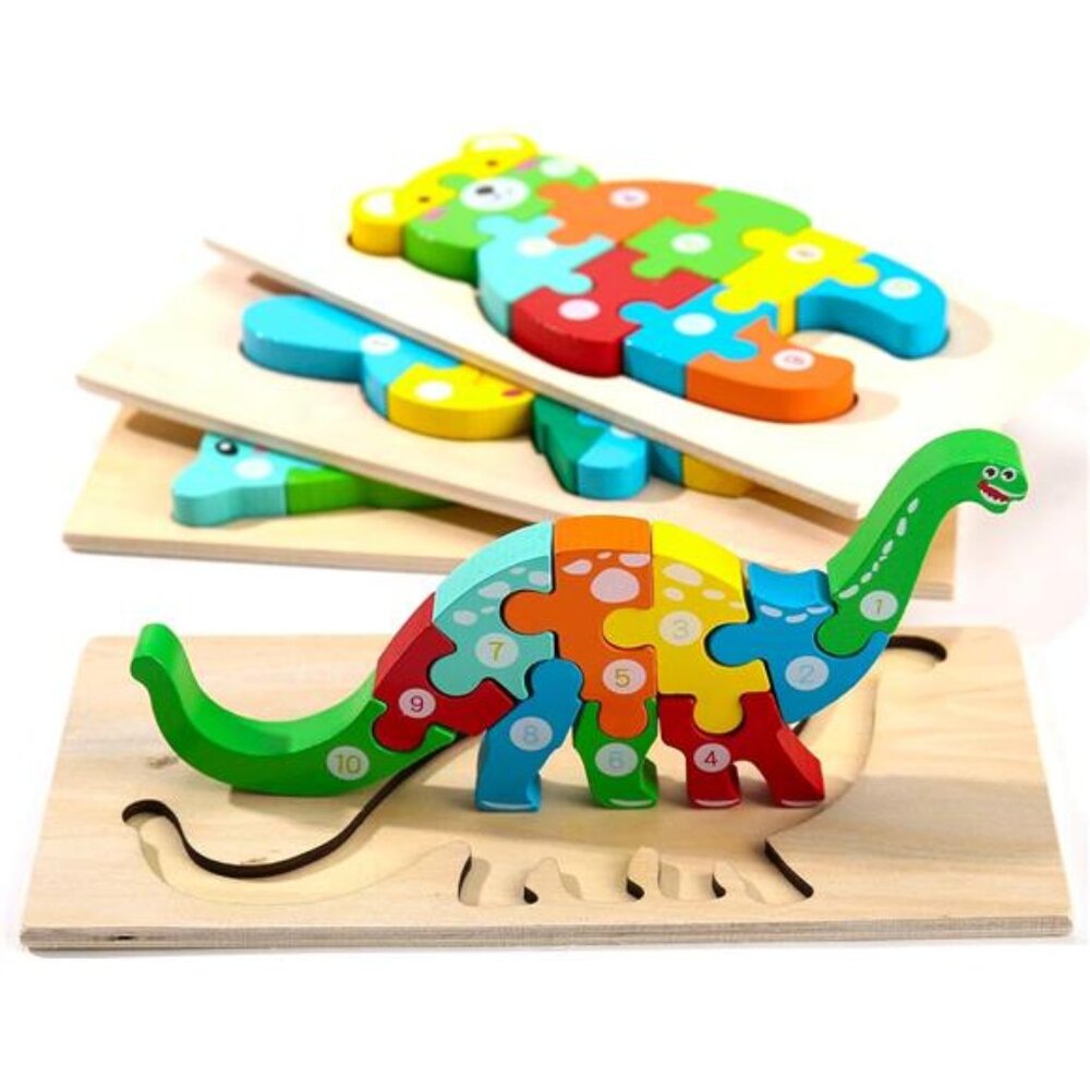 Montessori Mama Wooden Toddler Puzzles for Kids Ages 2-4, Montessori Toys